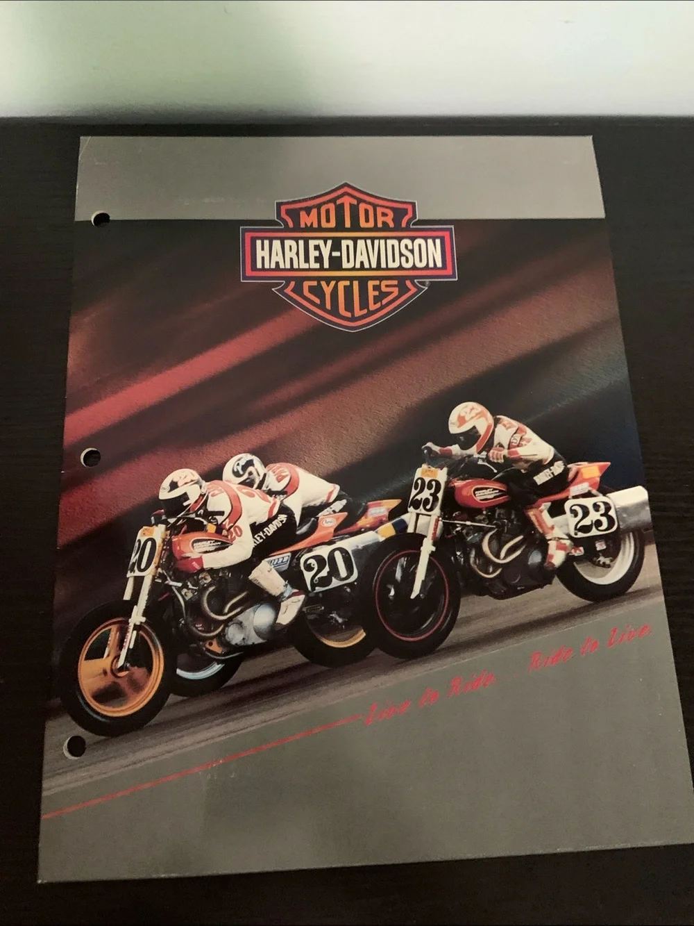 Vintage Harley Davidson Notebook Portfolio Pocket Folders Group of 4. From 1994